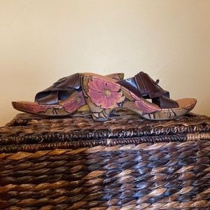 Born Crown leather wedge sandals